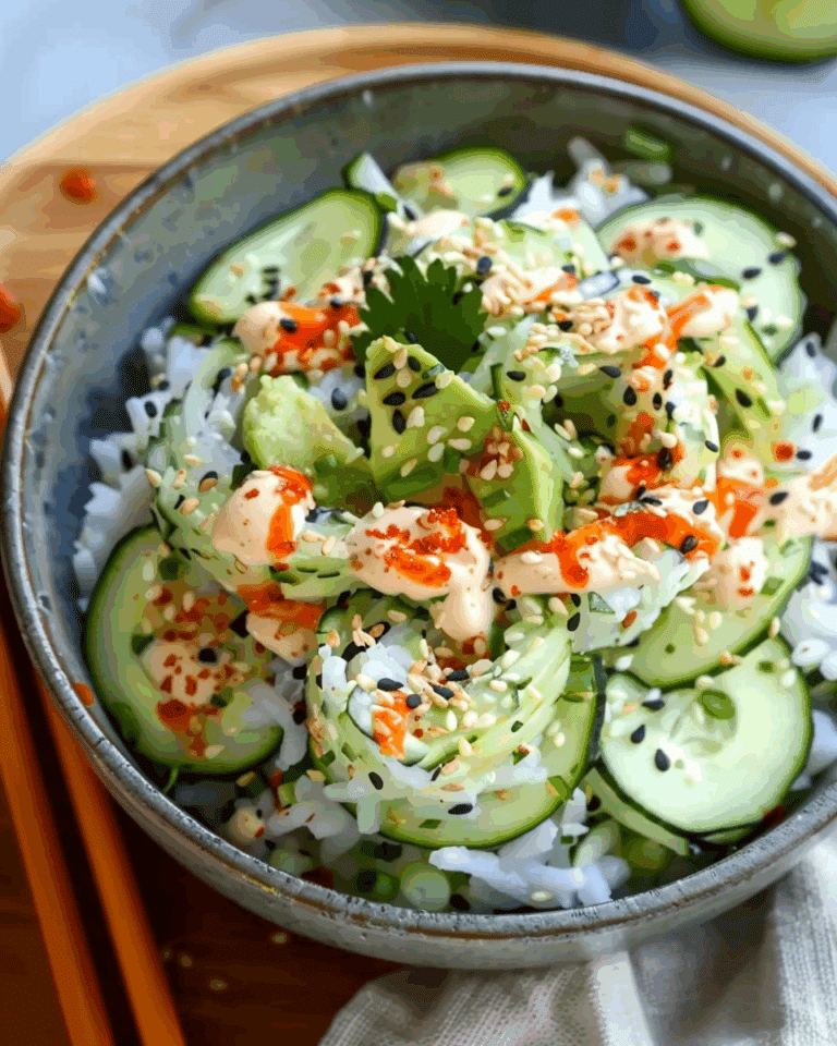 Easy California Roll Cucumber Salad