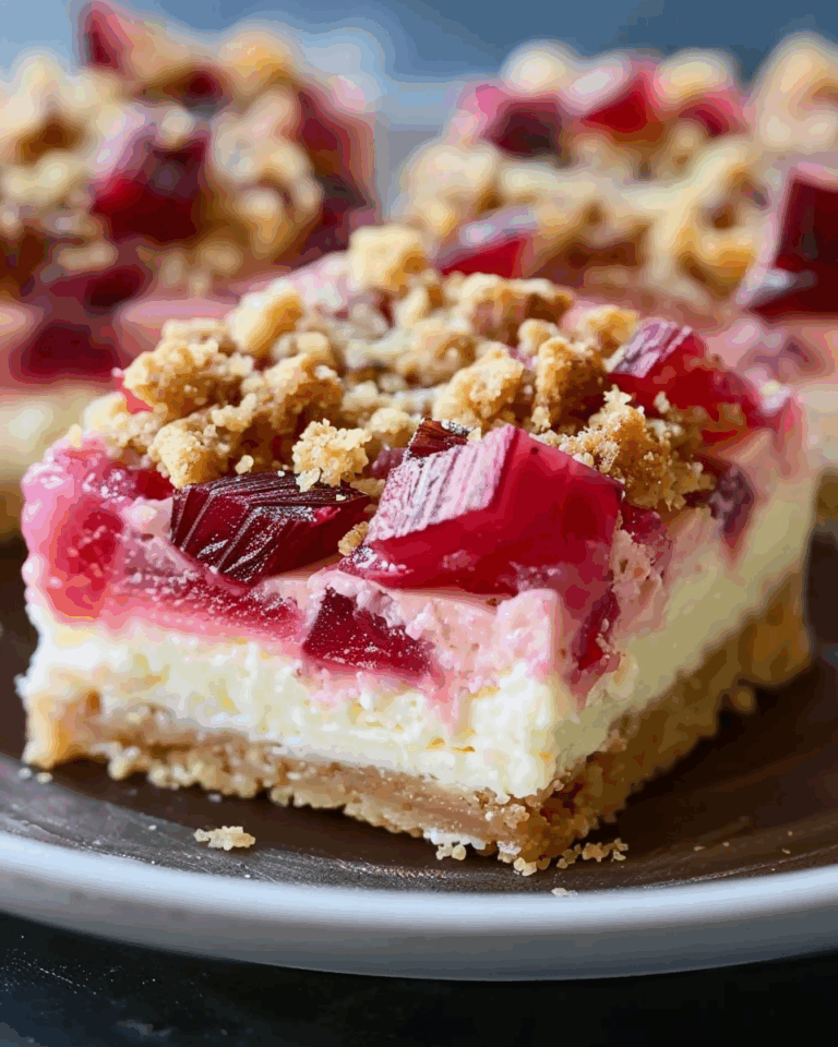 Rhubarb Cheesecake Bars