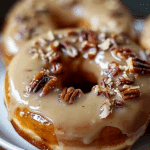 Soft Butter Pecan Donuts with Glaze