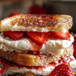 Fried Strawberry Cheesecake Sandwiches
