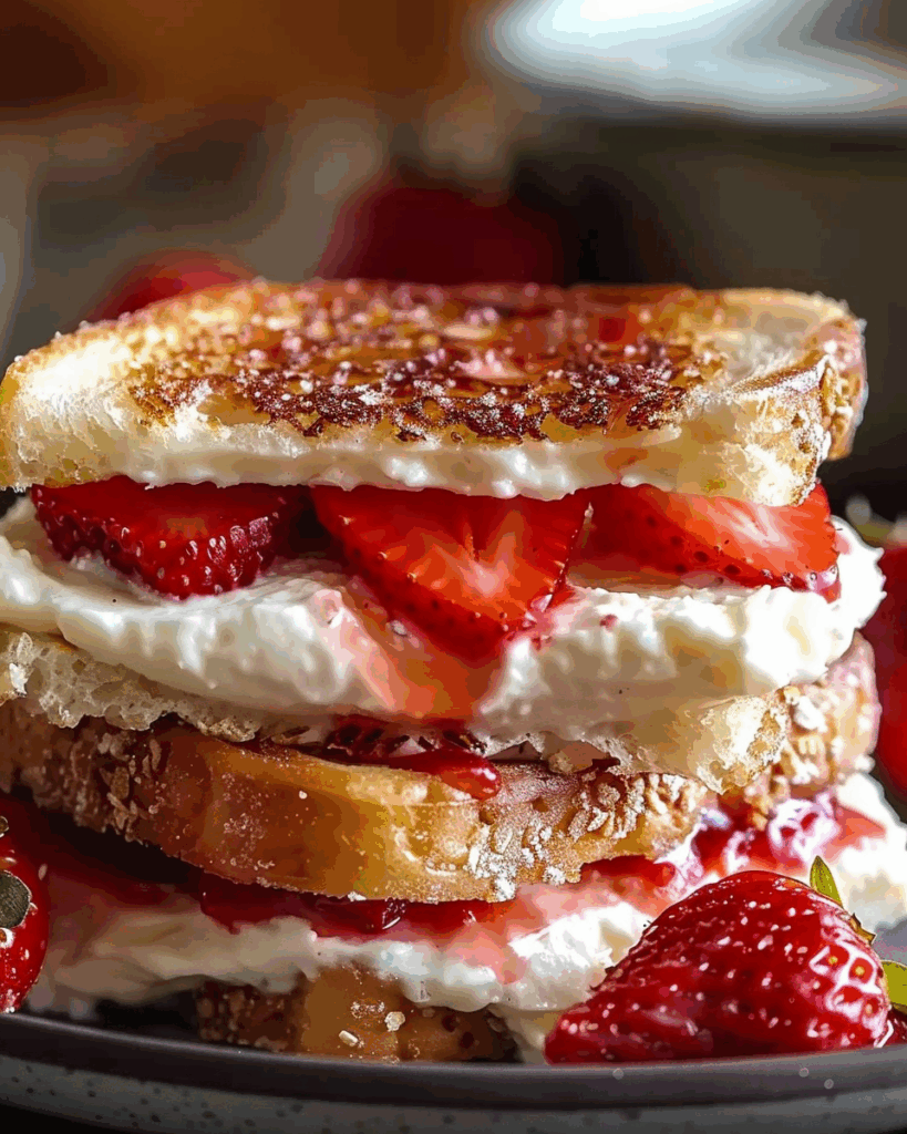 Fried Strawberry Cheesecake Sandwiches