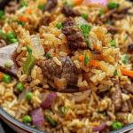 Onion Beef Fried Rice Recipe