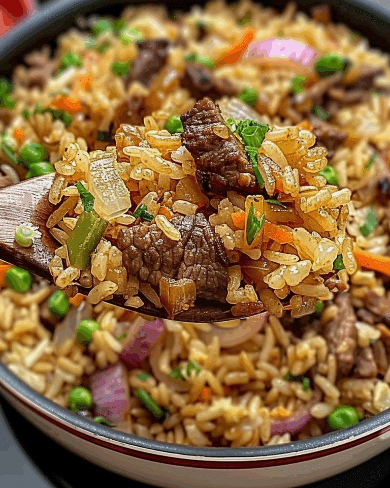 Onion Beef Fried Rice Recipe
