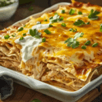 Sour Cream Chicken Enchilada Casserole