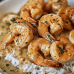 Creamy Cajun Shrimp over Fluffy Rice