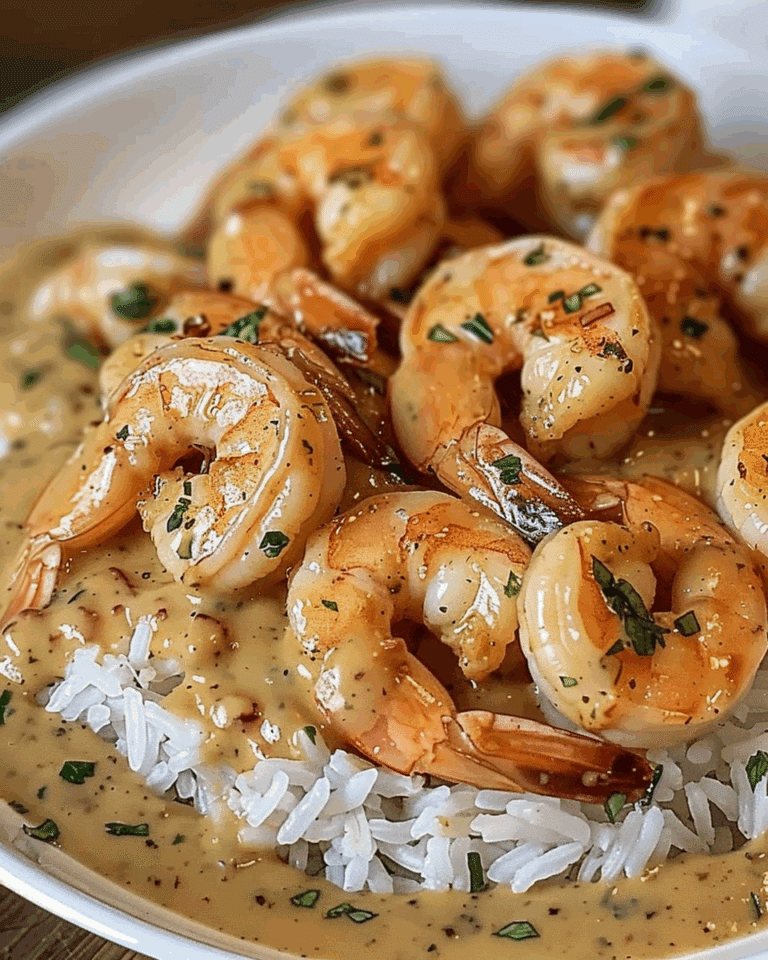 Creamy Cajun Shrimp over Fluffy Rice