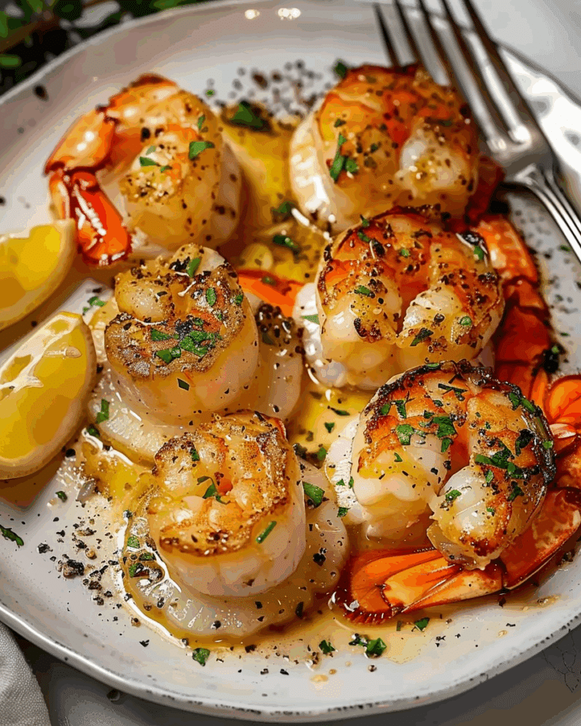 Garlic Butter Lobster & Scallops
