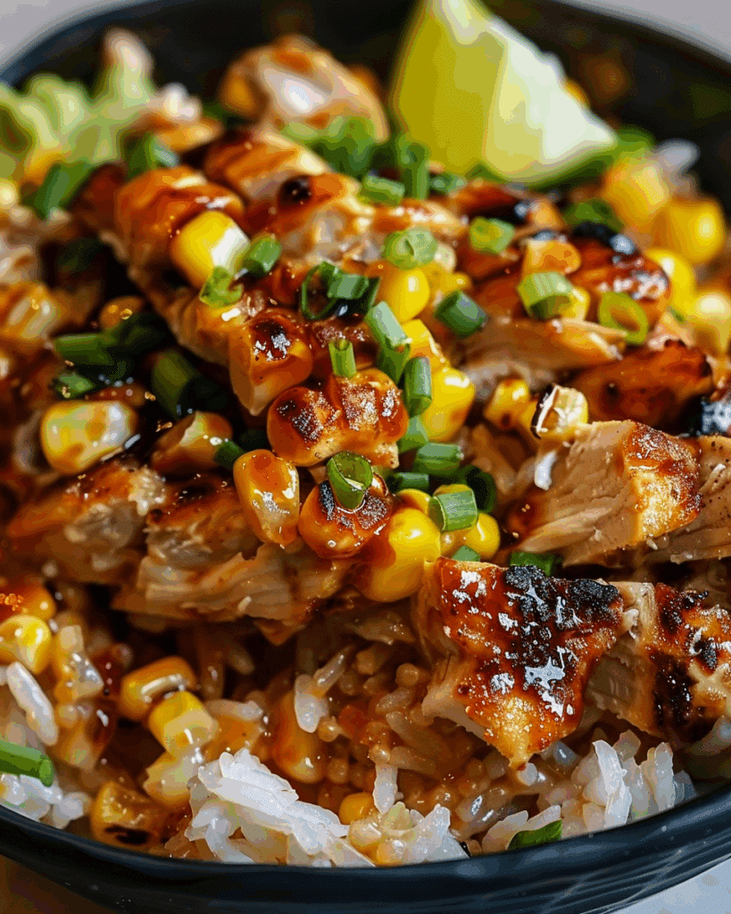 Street Corn Chicken Rice Bowl