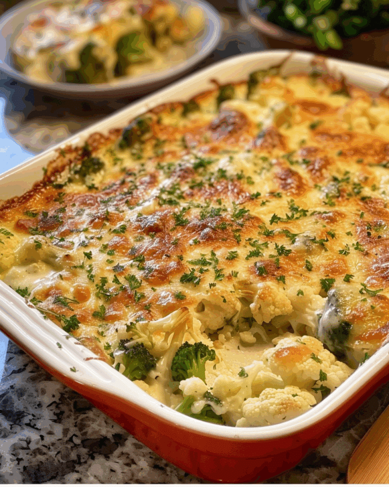 Cauliflower and Broccoli Bake