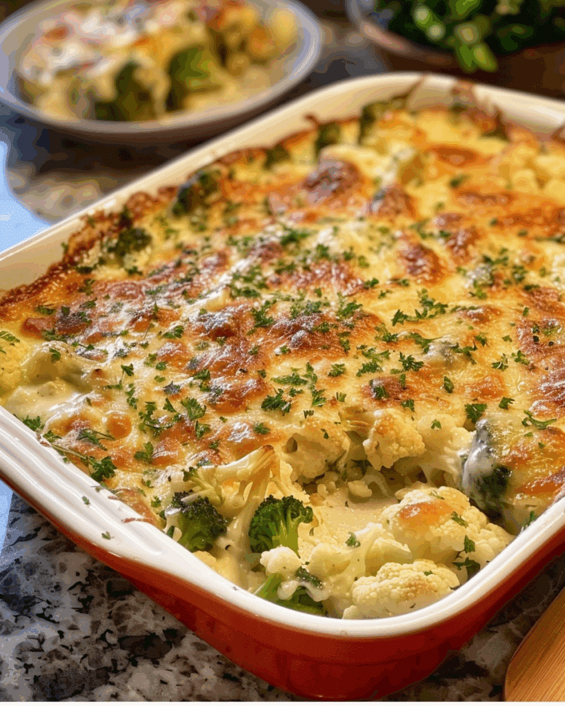 Cauliflower and Broccoli Bake