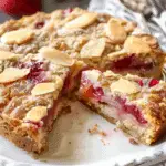 Almond Rhubarb Cake Delight
