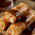Cheesecake Egg Rolls with Caramel Sauce Recipe