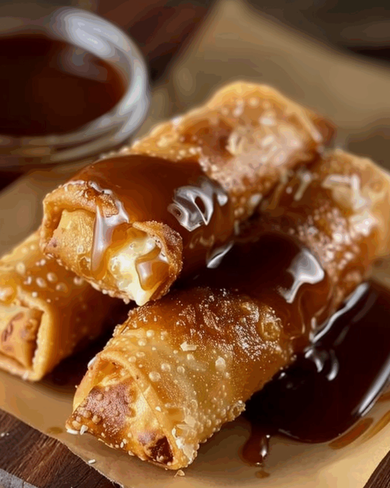 Cheesecake Egg Rolls with Caramel Sauce Recipe