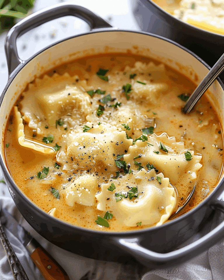 Easy One Pot Ravioli Soup