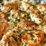 Chicken Scampi with Garlic Parmesan Rice