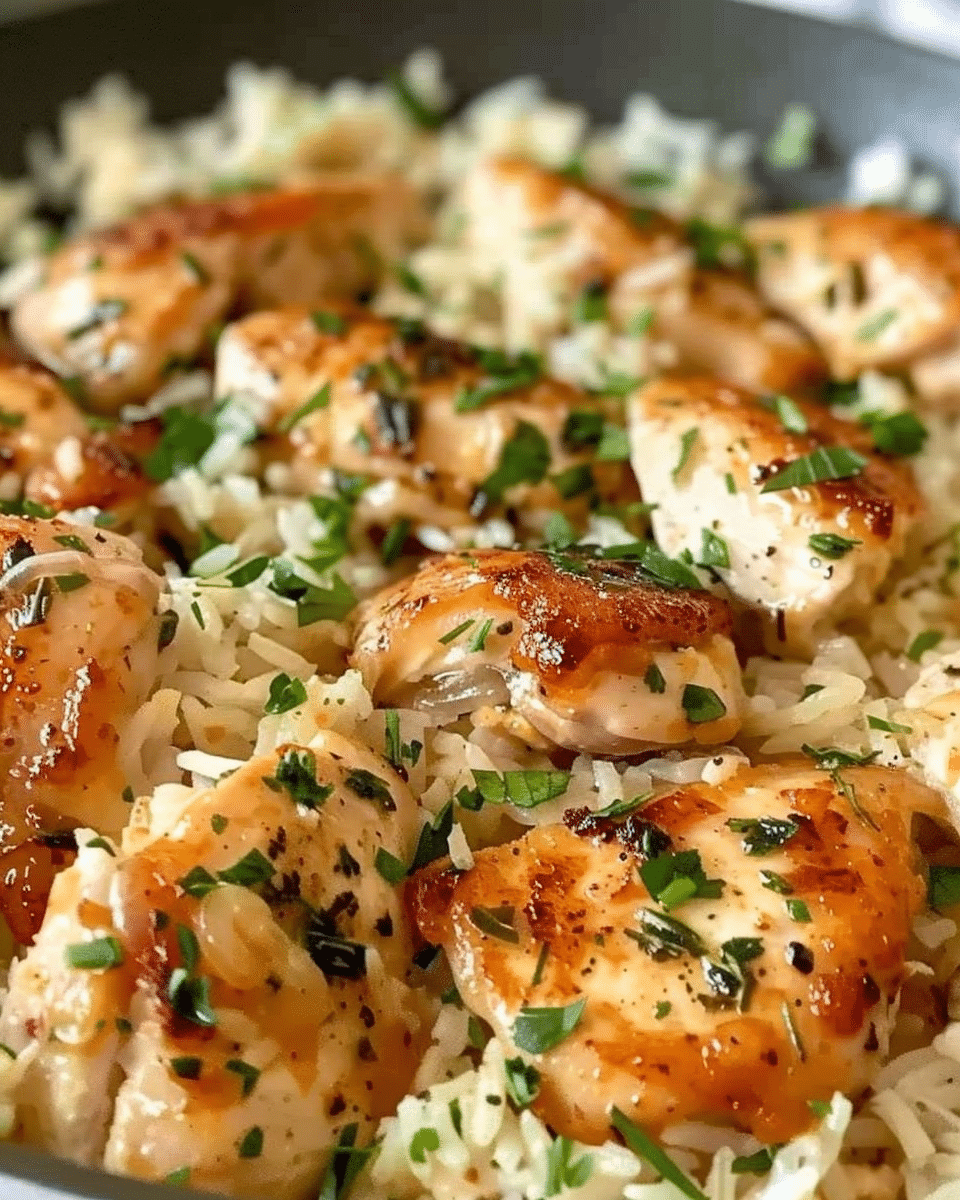 Chicken Scampi with Garlic Parmesan Rice | All Cooked Up