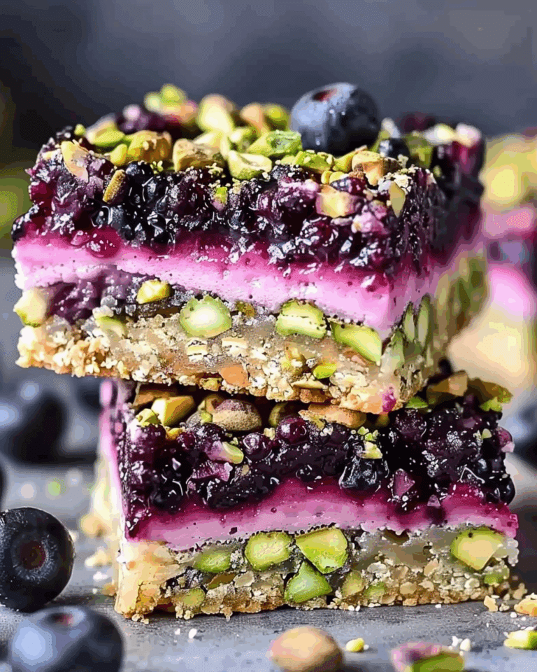 Blackberry Pistachio Dream Bars