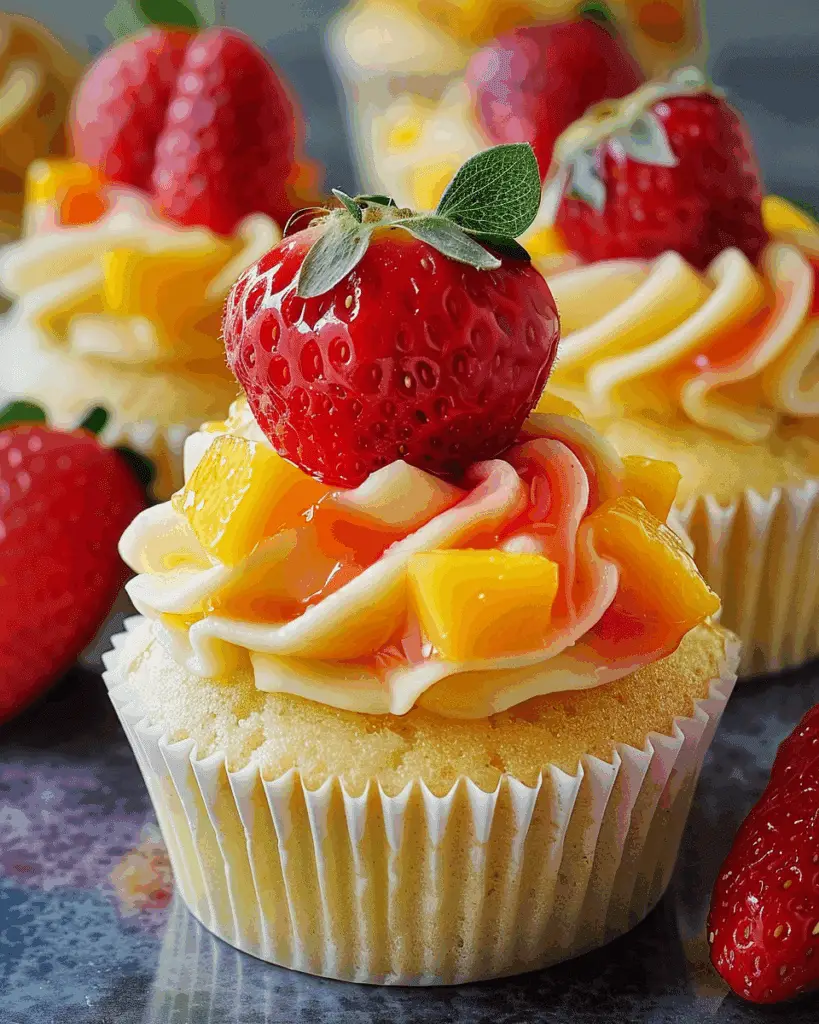 Strawberry Mango Cupcakes