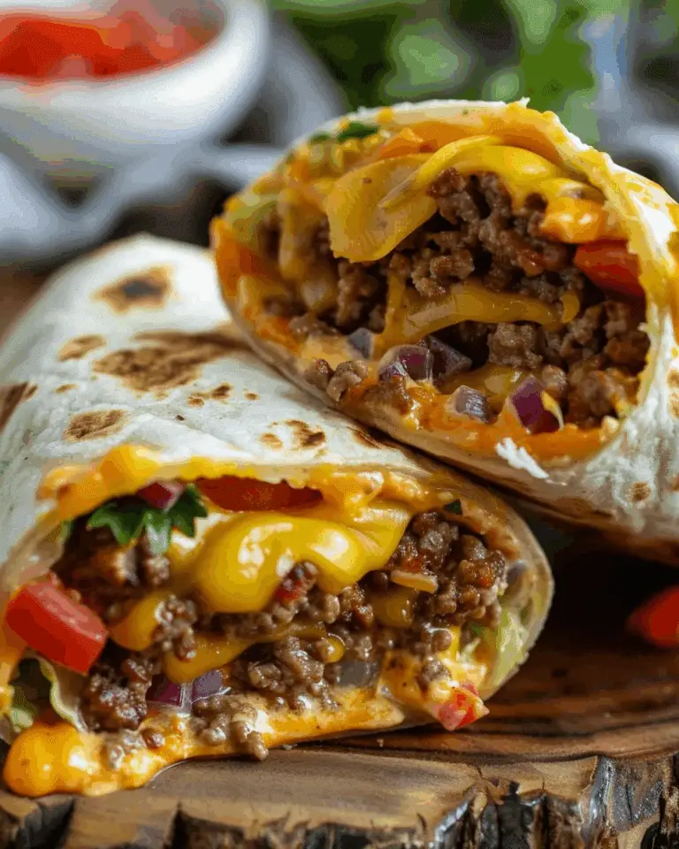 Air Fryer Cheeseburger Wraps