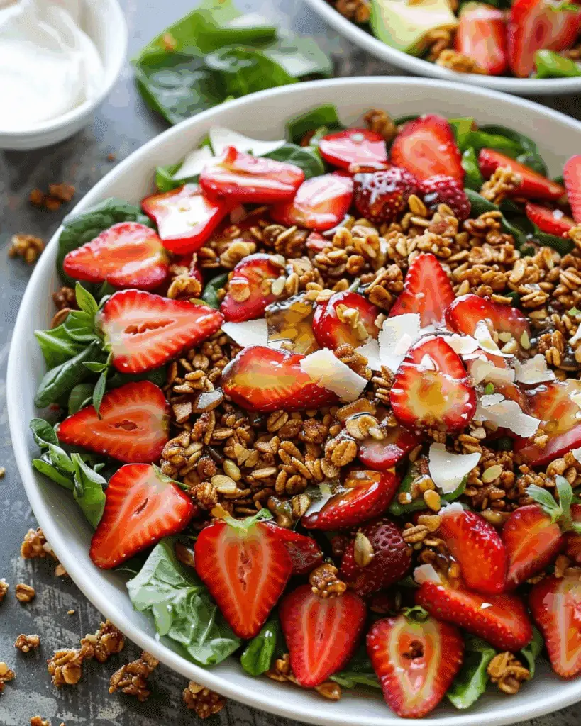 Strawberry Crunch Salad with Champagne Vinaigrette