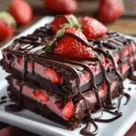Chocolate Covered Strawberry Brownies