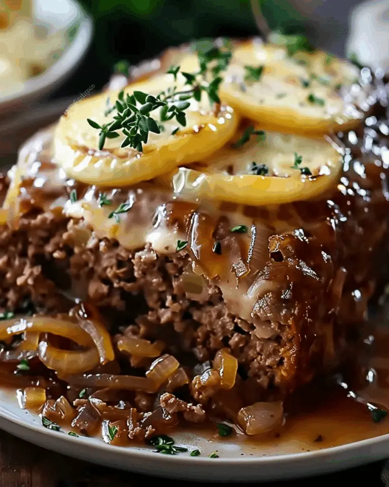 Savory French Onion Meatloaf with Melted Swiss, Crockpot Style