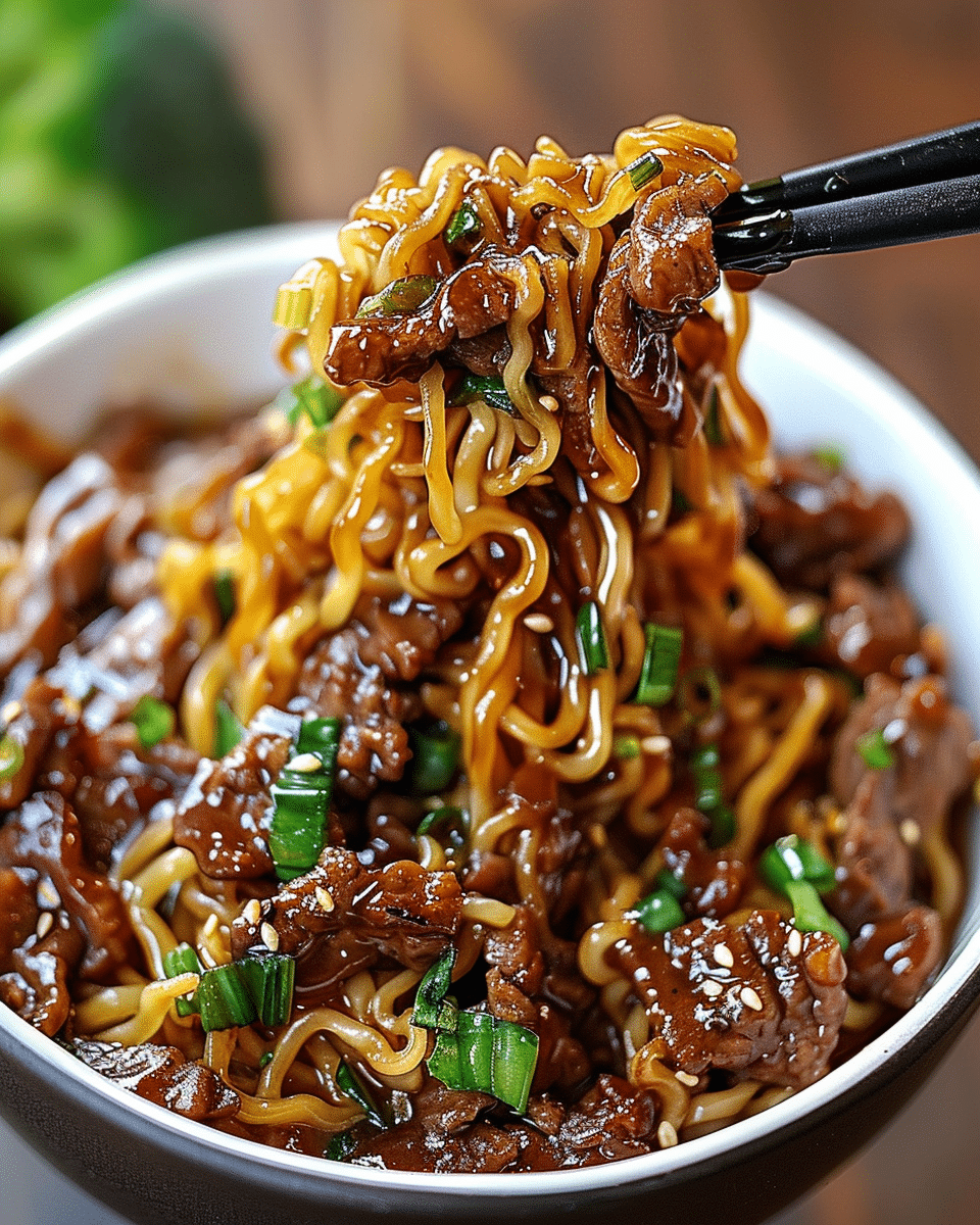 Sticky Beef Noodles