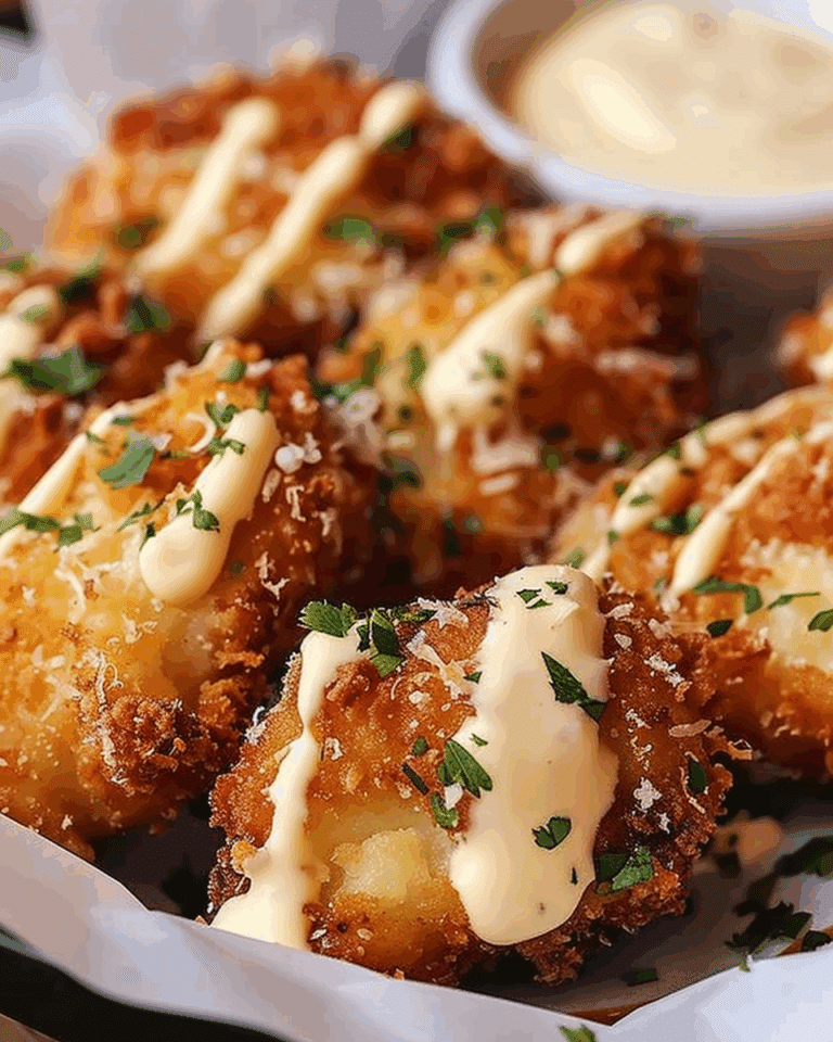 Golden Crispy Chicken Parmesan Bites with Garlic Aioli