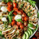 Chicken Avocado Caprese Salad