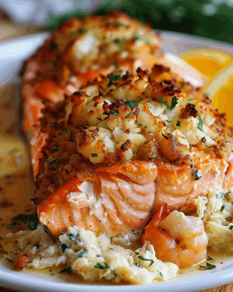 Crab & Shrimp Stuffed Salmon