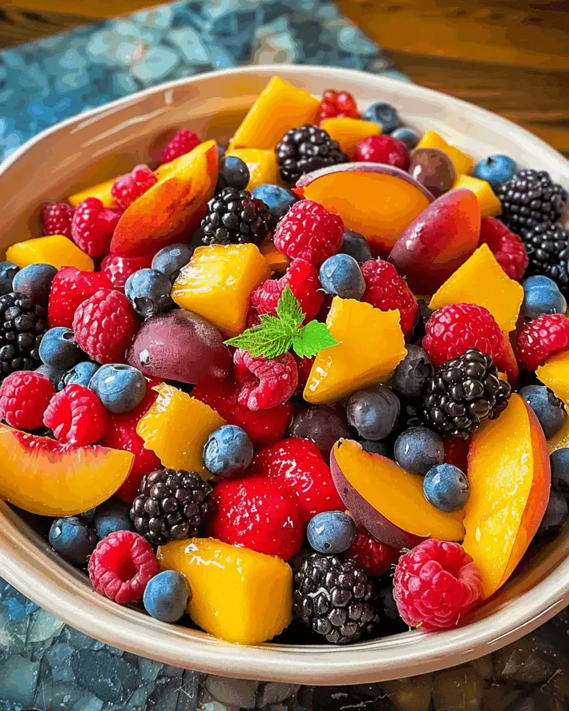 Peach Berry Fruit Salad