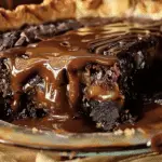 Rich and Gooey Caramel Brownie Pie