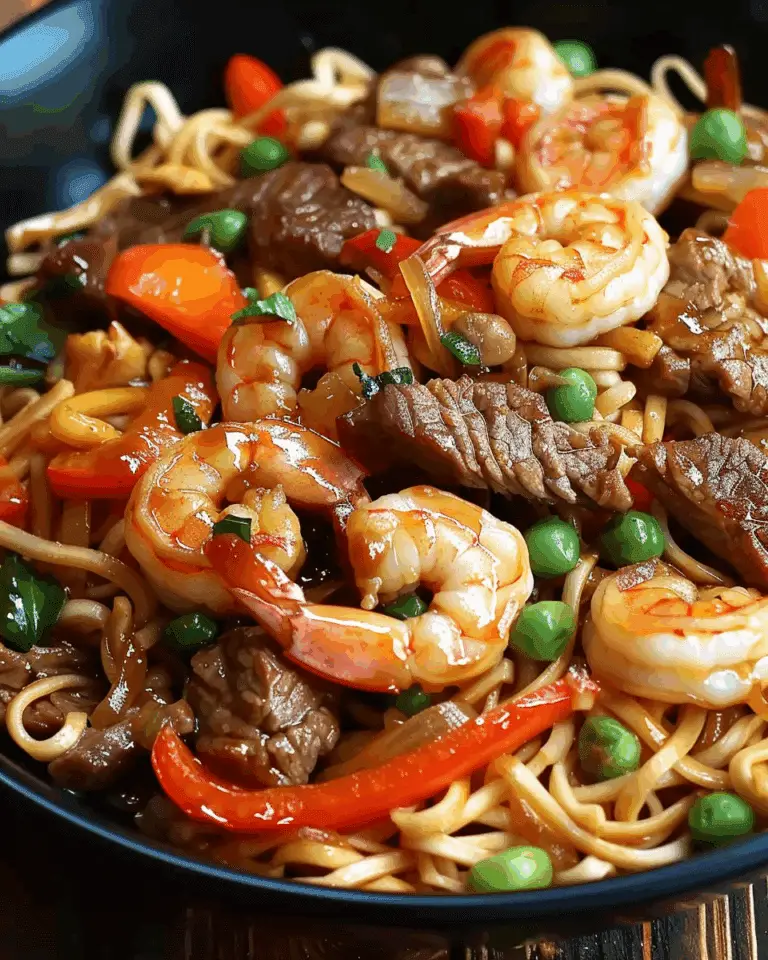 Stir-Fried Steak & Shrimp with Noodles