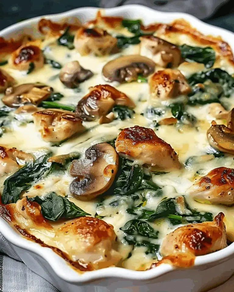 Chicken Spinach & Mushroom Low‑Carb Oven Dish