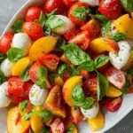 Chopped Peach Caprese Salad