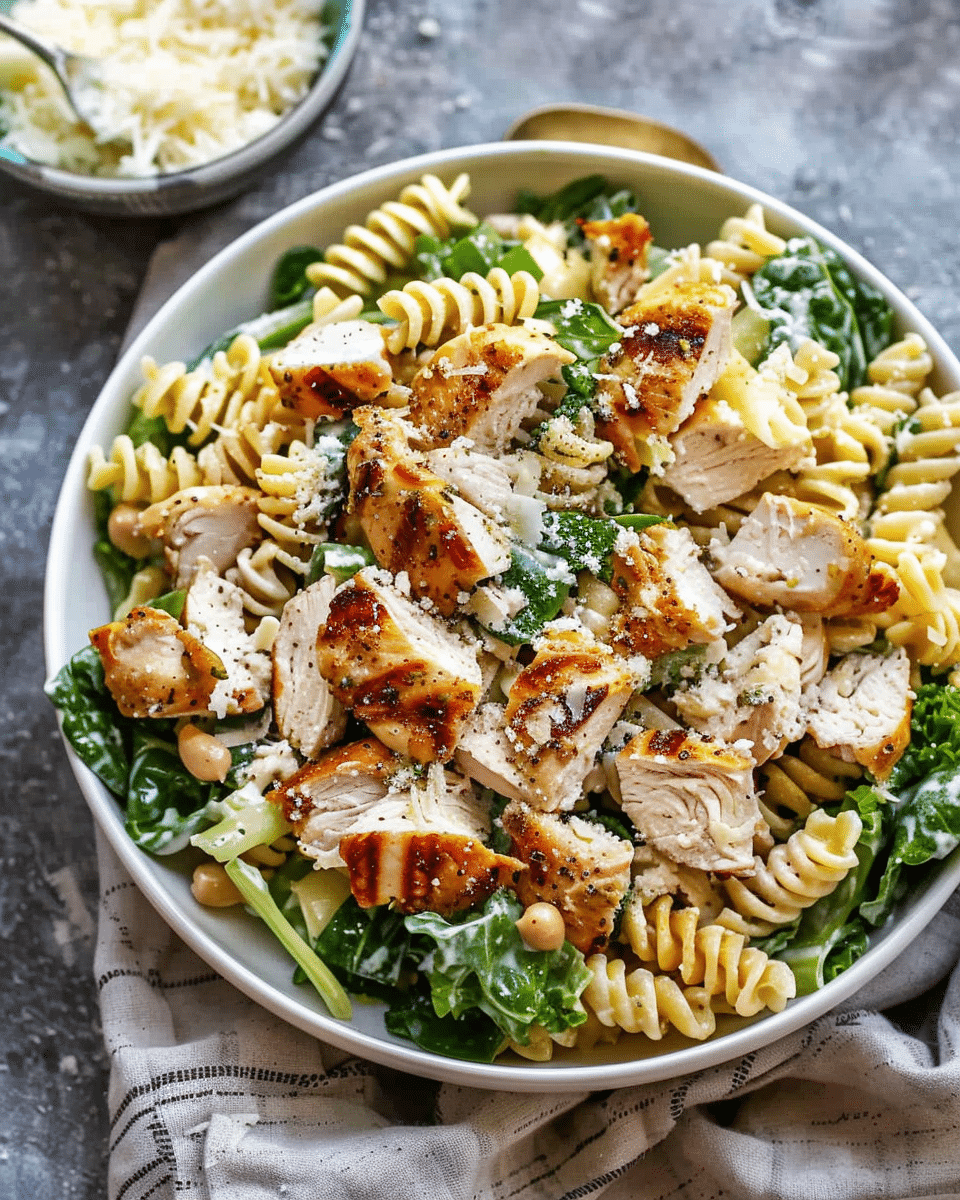 Chicken Caesar Pasta Salad