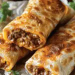 Crispy Beef & Cheese Chimichangas