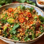 Crispy Rice Salad with Peanut‑Chili Dressing
