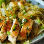 Sautéed Garlic Cabbage with Tender Chicken