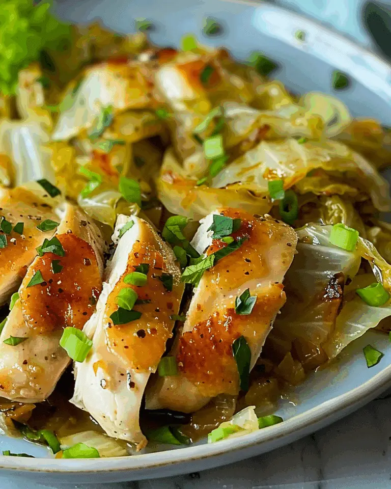 Sautéed Garlic Cabbage with Tender Chicken