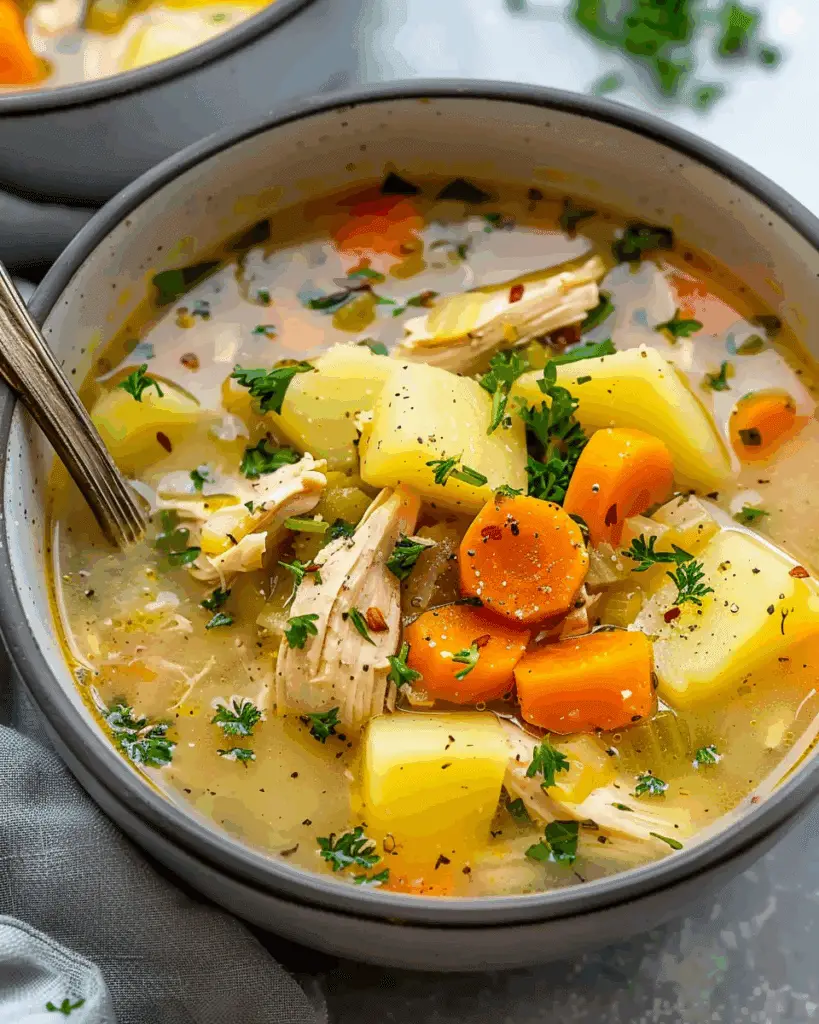 Comforting Chicken Soup with Potatoes