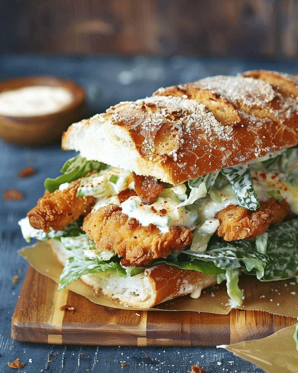 Crispy Chicken Caesar Sandwich