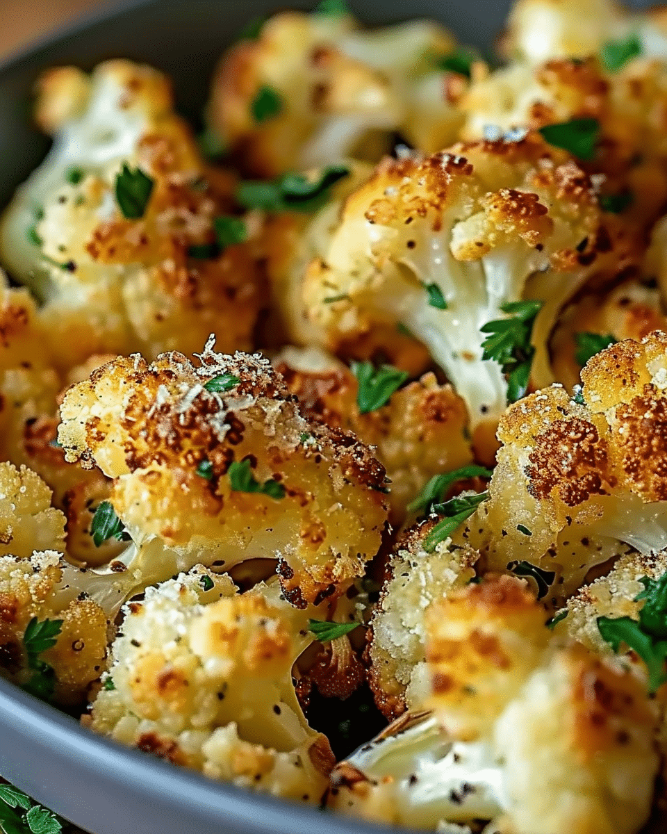Crispy Parmesan Roasted Cauliflower | All Cooked Up