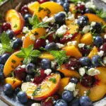 Blueberry Peach Feta Salad