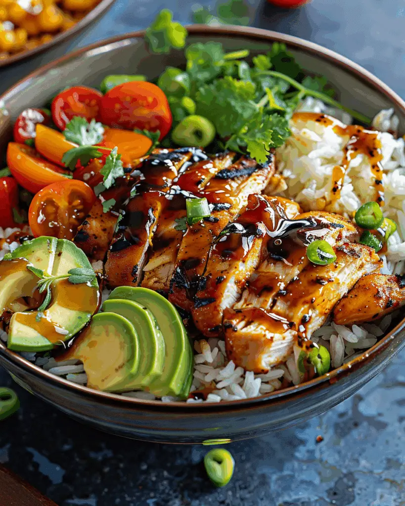 Honey Chipotle Chicken Rice Bowl