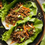 Asian-Style Ground Beef Lettuce Wraps
