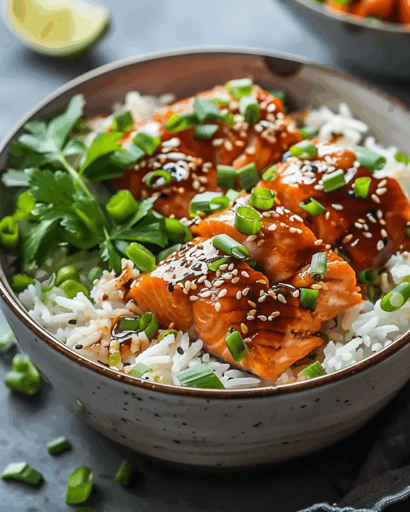 Crispy Salmon and Rice Bowl