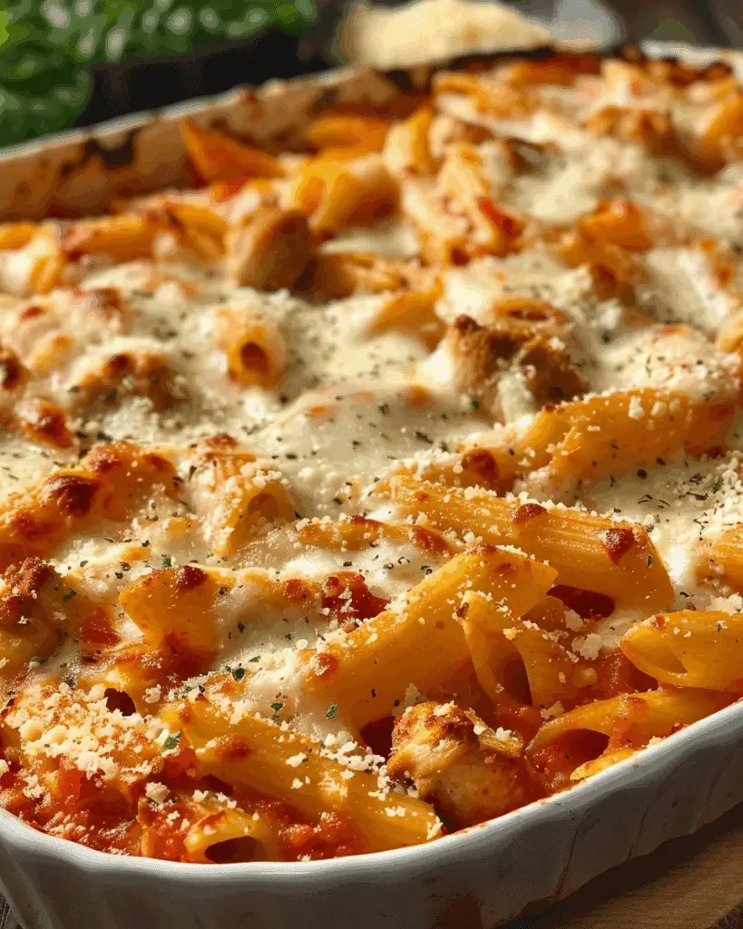Chicken Parmesan Pasta Bake