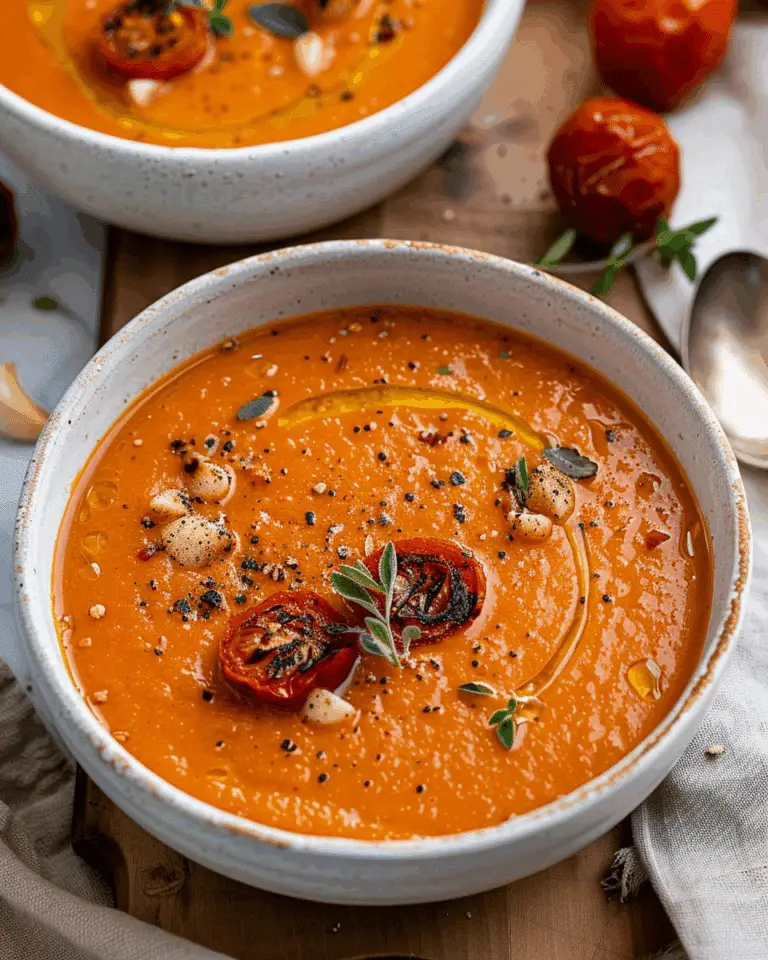 Creamy Roasted Garlic Tomato Soup