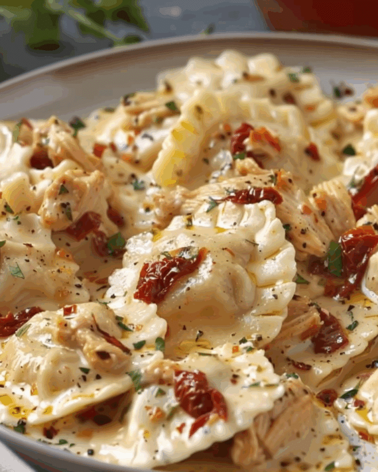 Creamy Sun-Dried Tomato Chicken Ravioli